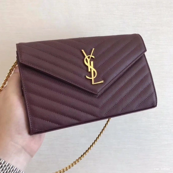 Rep ladies REP CASSANDRE CHAIN YSL MATELASSÉ WALLET 0817